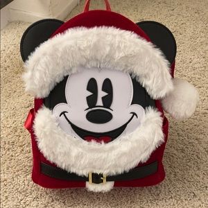 Disney Loungefly Mickey Santa mini backpack